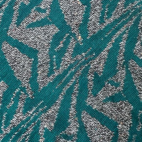 Vintage 90’s Collectif Italy Street Knit Sweater Teal Gray Abstract Size L - Picture 9 of 10